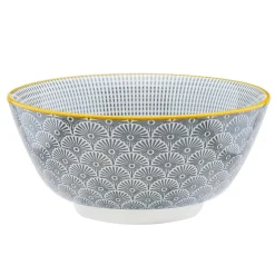 6 Bols petit-déjeuner Pattern Eclipse gris anthracite - D.15 cm-Bjorn New