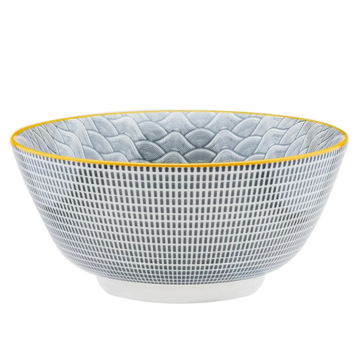 6 Bols petit-déjeuner Pattern Eclipse gris anthracite - D.15 cm-Bjorn New