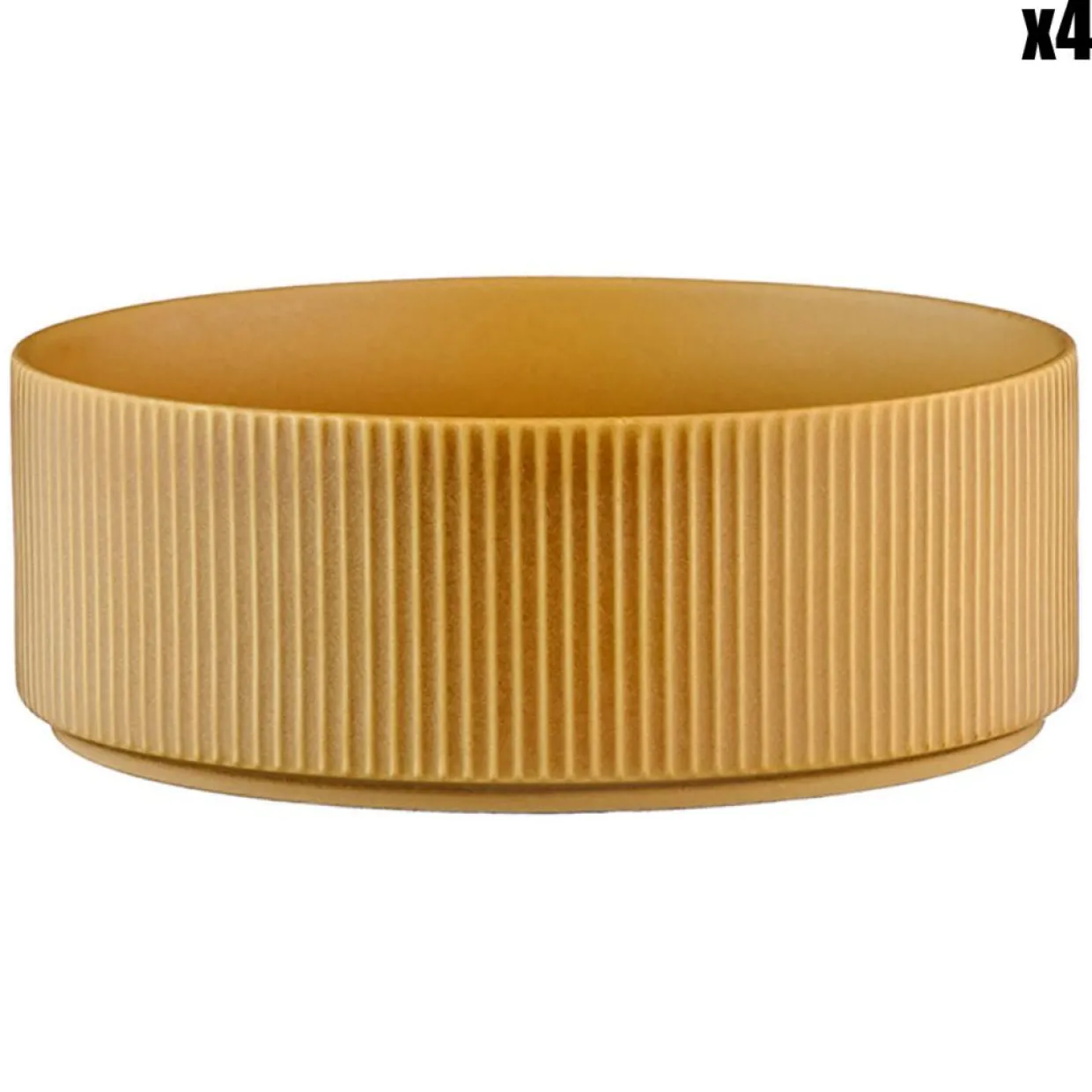 4 Bols Scandi jaune ocre - 100 cl-Bjorn Outlet