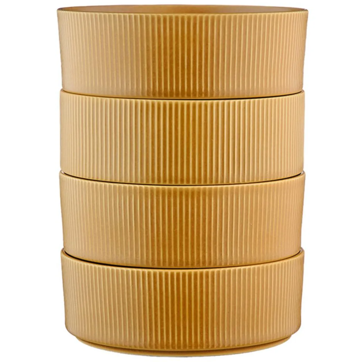 4 Bols Scandi jaune ocre - 100 cl-Bjorn Outlet
