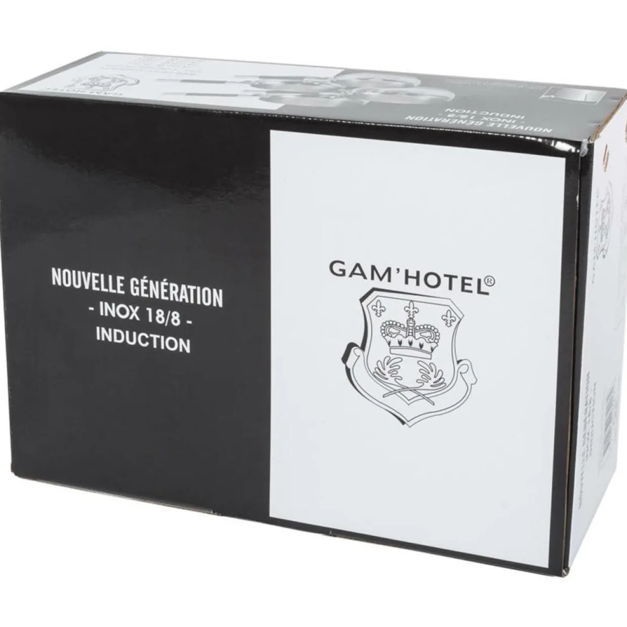 Gam'Hotel Casseroles^4 Casseroles induction argentées - D.14/16/18/20 cm