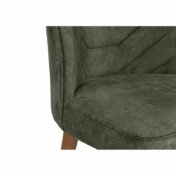 Wooden Art Chaises^2 Chaises Dallas noyer/vert foncé - 90x50x49 cm