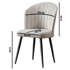 Wooden Art Chaises^4 Chaises Rubi noires - 52x85x42 cm