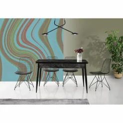 2 chaises tivoli noires - 81x46x42.5 cm-Wooden Art Sale