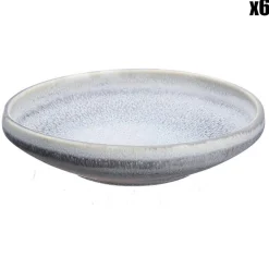 6 Coupelles en Grès Stone gris clair - 20 cl-Bjorn