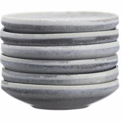 6 Coupelles en Grès Stone gris clair - 20 cl-Bjorn
