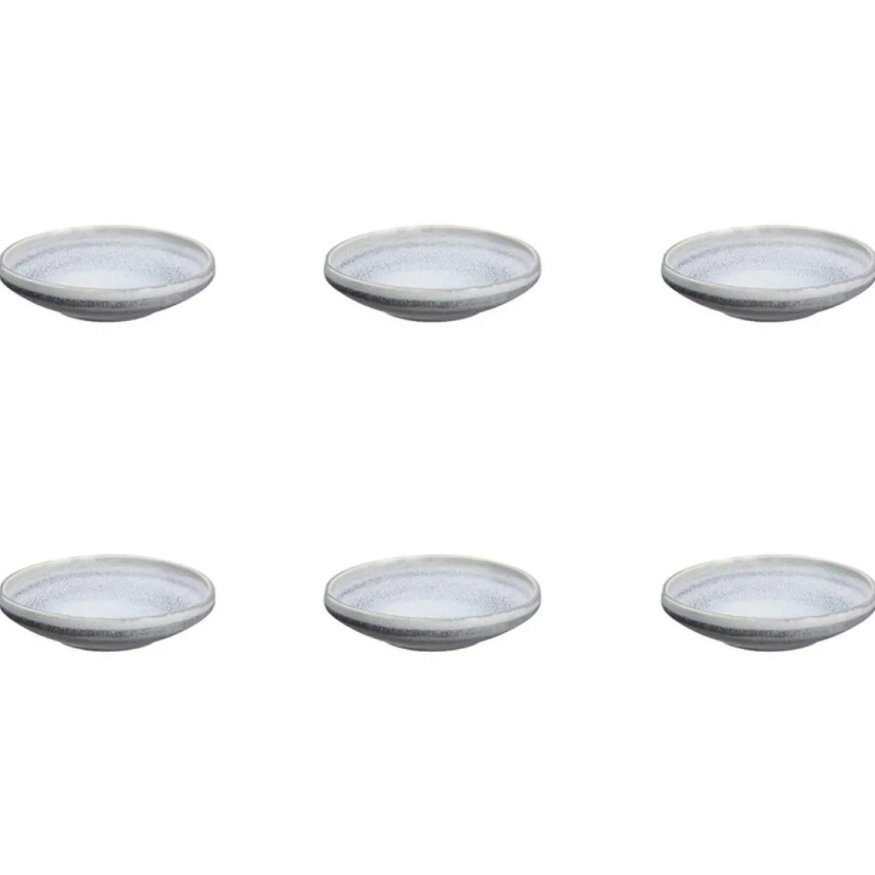 6 Coupelles en Grès Stone gris clair - 20 cl-Bjorn