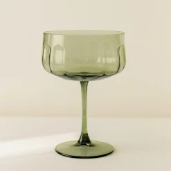 Novastyl Verres^4 Coupes Riviera36.5Cl En Verre Vert