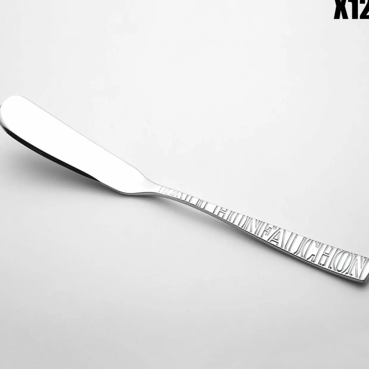 12 Couteaux à beurre Signature argentés - 16.4 cm-Fauchon Best