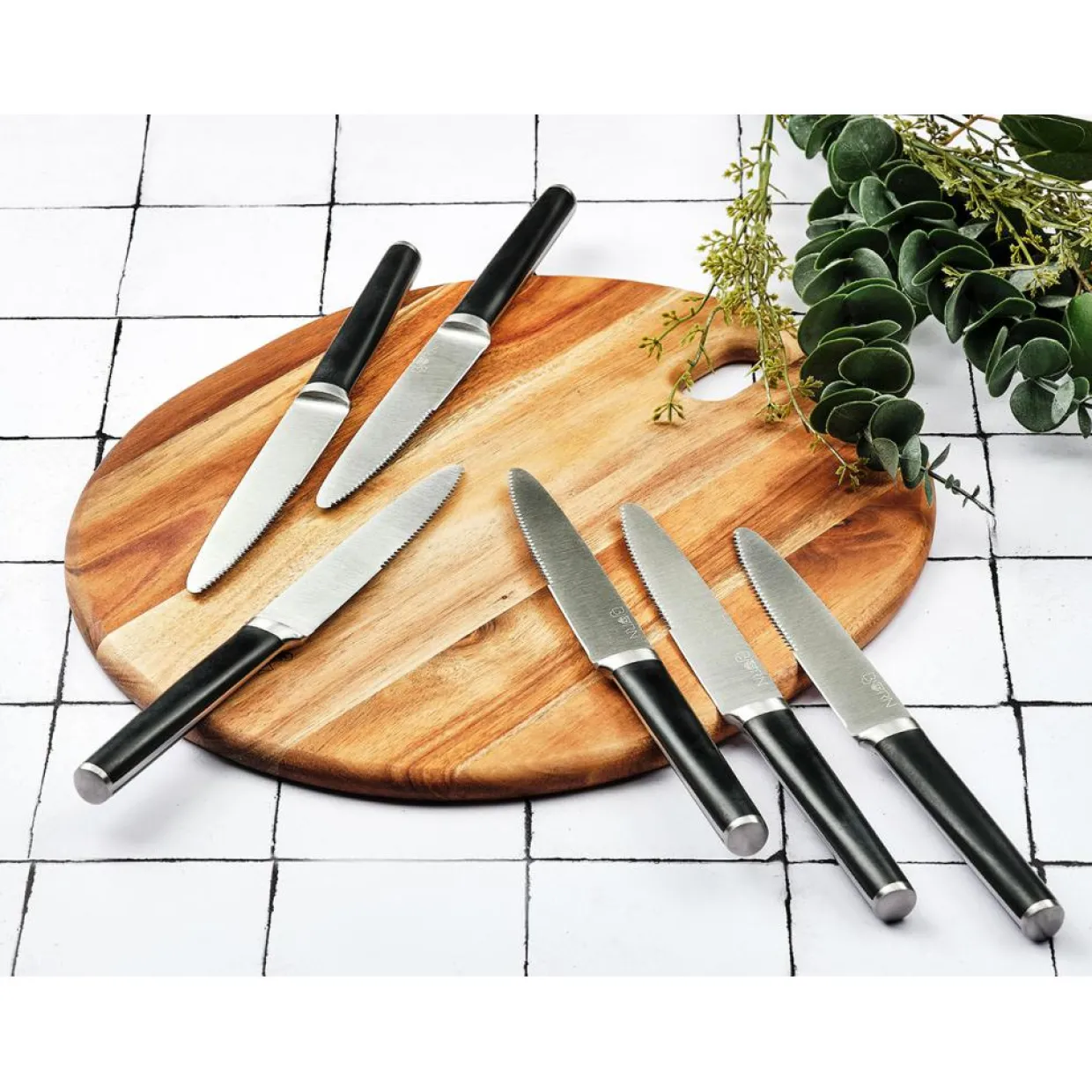 Bjorn Couteaux^6 Couteaux à steak Jona inox mat - 24x2x1 cm