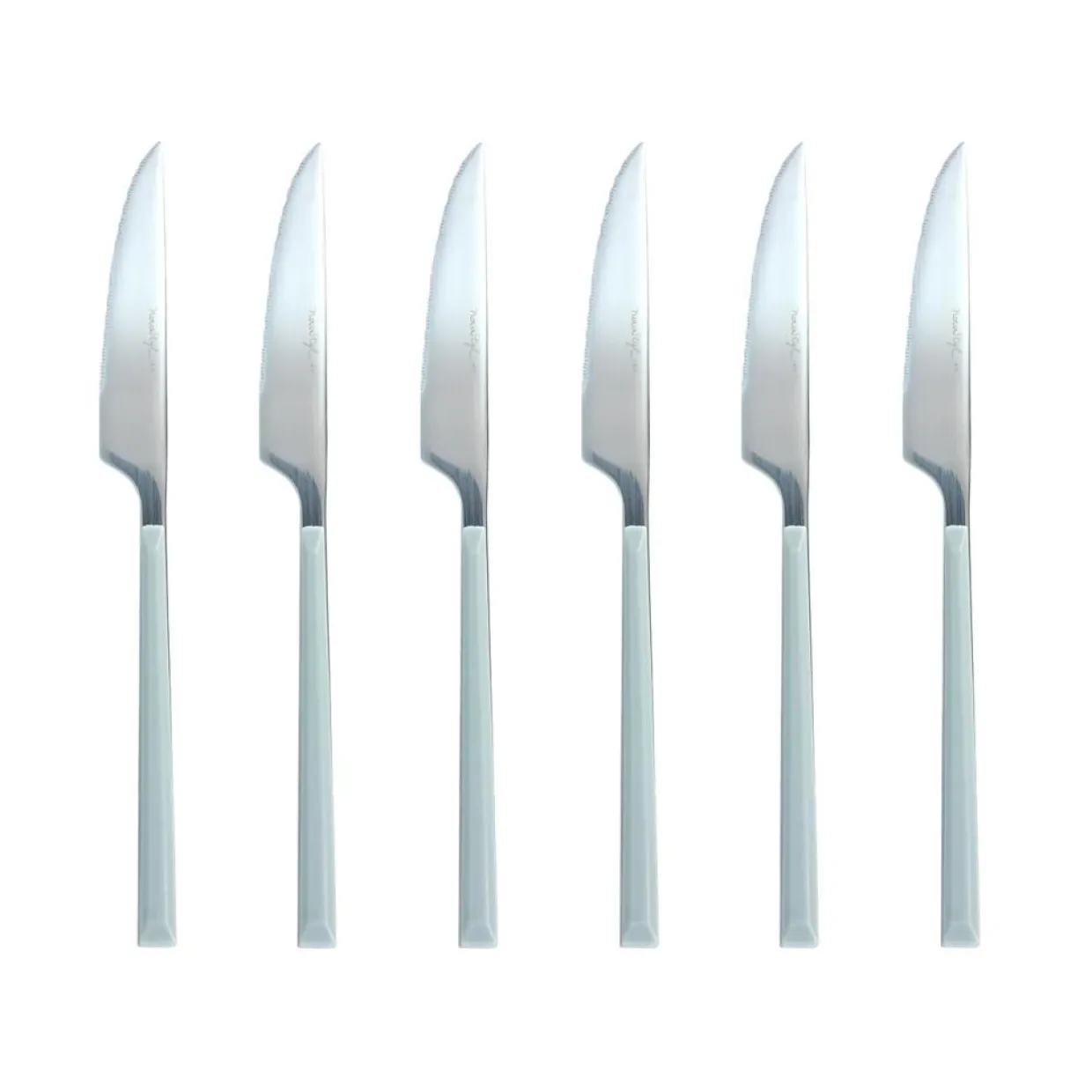 Menastyl Couteaux^6 Couteaux de table Colorama gris - 23.5 cm