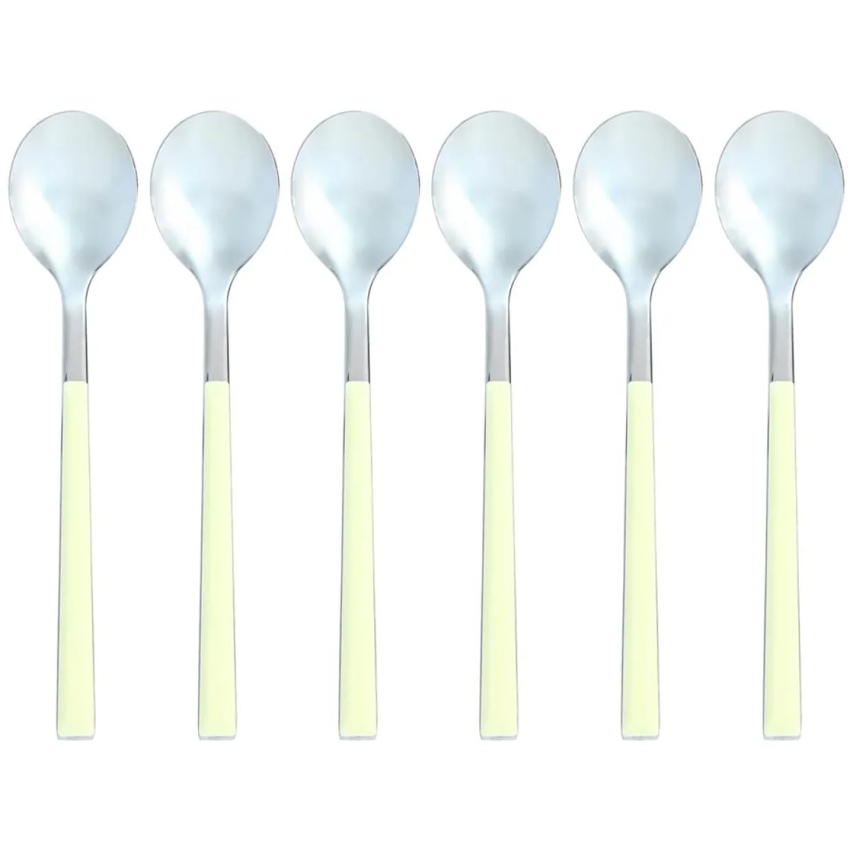 Menastyl Couverts De Table^6 Cuillère à café Colorama crème - 16.5 cm