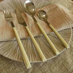 Menastyl Couverts De Table^6 Cuillère à café Colorama crème - 16.5 cm