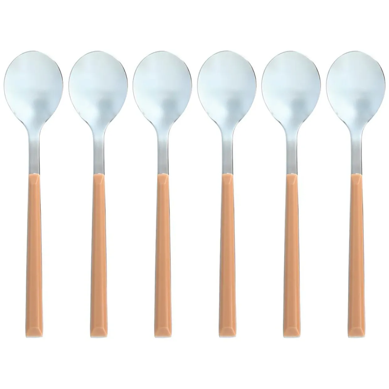Menastyl Couverts De Table^6 Cuillère à café Colorama noisette - 16.5 cm