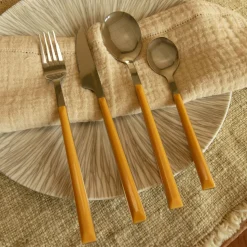 6 Cuillère à café Colorama safran - 16.5 cm-Menastyl Hot
