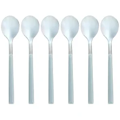 6 Cuillères à café Colorama grises - 16.5 cm-Menastyl