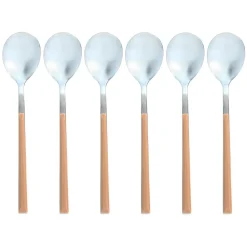 6 Cuillères de table Colorama noisette - 21.5 cm-Menastyl Clearance