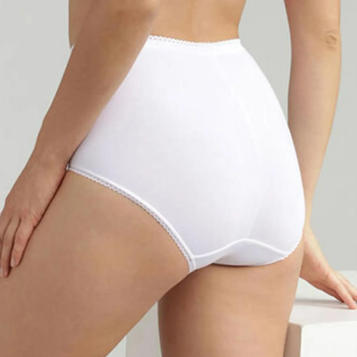 2 Culottes Coton & Dentelle blanches-Playtex Outlet