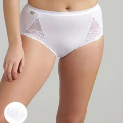 2 Culottes Coton & Dentelle blanches-Playtex Hot