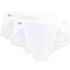 2 Culottes Coton & Dentelle blanches-Playtex Hot