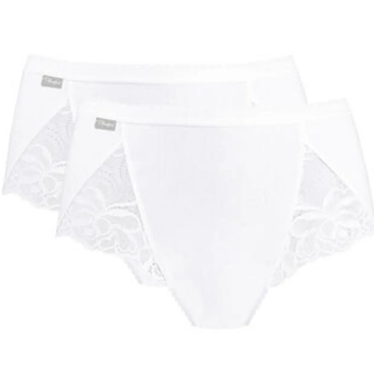 2 Culottes Coton & Dentelle blanches-Playtex Hot