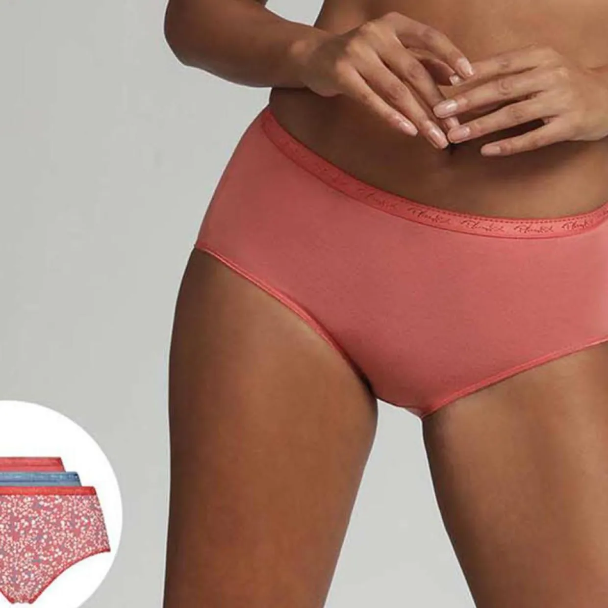 3 Culottes Coton Bio multicolores-Playtex Clearance