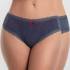 2 Culottes Cotton Fancy bleu/rouge-Playtex Sale