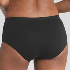 Femme Playtex Lingerie, Nuit^2 Culottes en Coton Bio noires