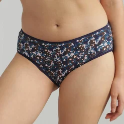 Femme Playtex Lingerie, Nuit^2 Culottes Essential Cotton imprimé floral beige/bleu