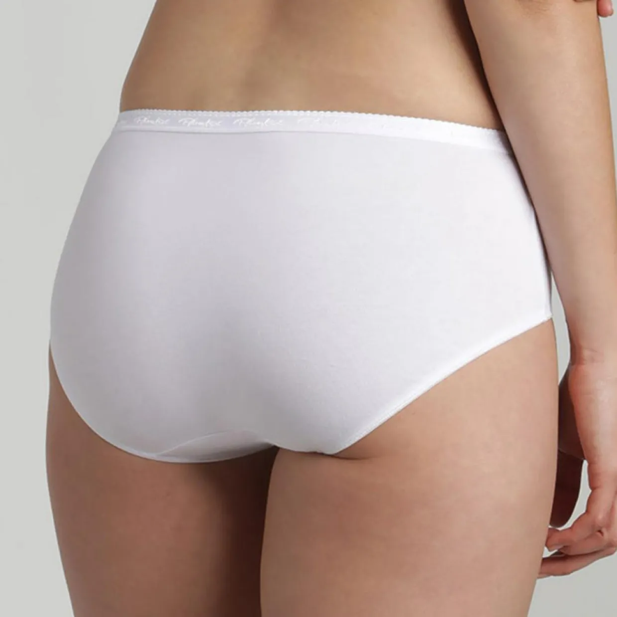 Femme Playtex Lingerie, Nuit^3 Culottes midi Cotton Bio blanc/beige/noir
