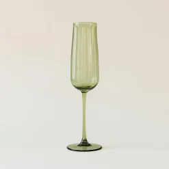 Novastyl Verres^4 Flutes Riviera24Cl En Verre Vert