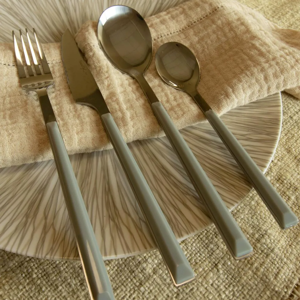 6 Fourchettes de table Colorama grises - 21 cm-Menastyl Clearance