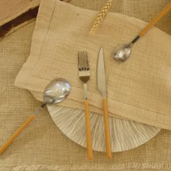 6 Fourchettes de table Colorama safran - 21 cm-Menastyl Discount