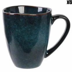 Home Deco Factory Mugs, Tasses^6 Mugs Au grès du temps verts - 30 cl