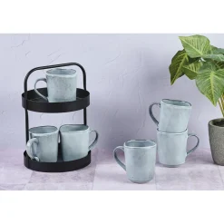 Bjorn Mugs, Tasses^6 Mugs en Grès Cloud gris clair - 40 cl