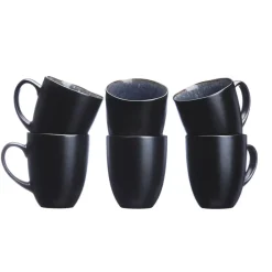Bjorn Mugs, Tasses^6 Mugs en Grès Iris bleu foncé - 40 cl