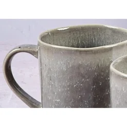 Bjorn Mugs, Tasses^6 Mugs en Grès Stellar gris/anthracite - 40 cl