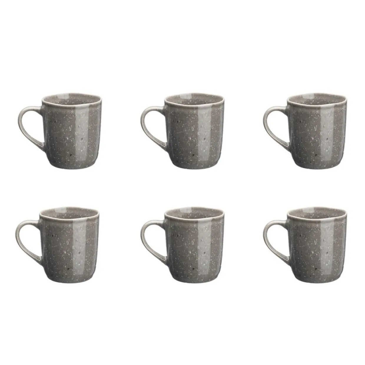 Bjorn Mugs, Tasses^6 Mugs en Grès Stellar gris/anthracite - 40 cl