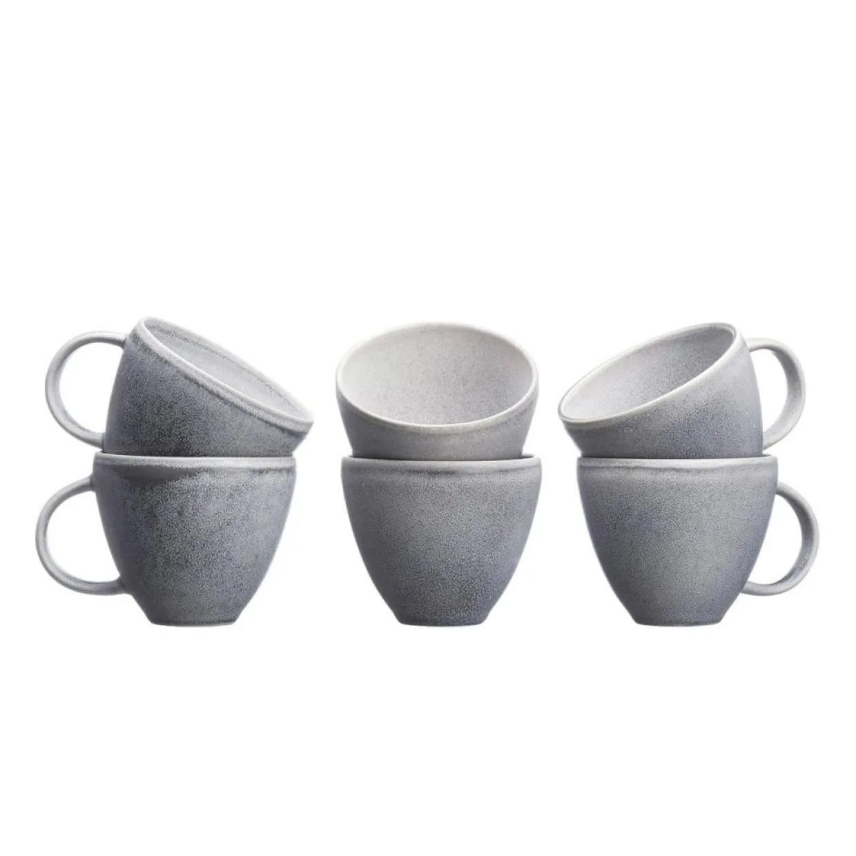 Bjorn Mugs, Tasses^6 Mugs en Grès Stone gris clair - 25 cl