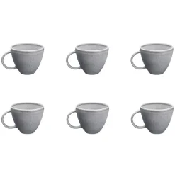 Bjorn Mugs, Tasses^6 Mugs en Grès Stone gris clair - 25 cl
