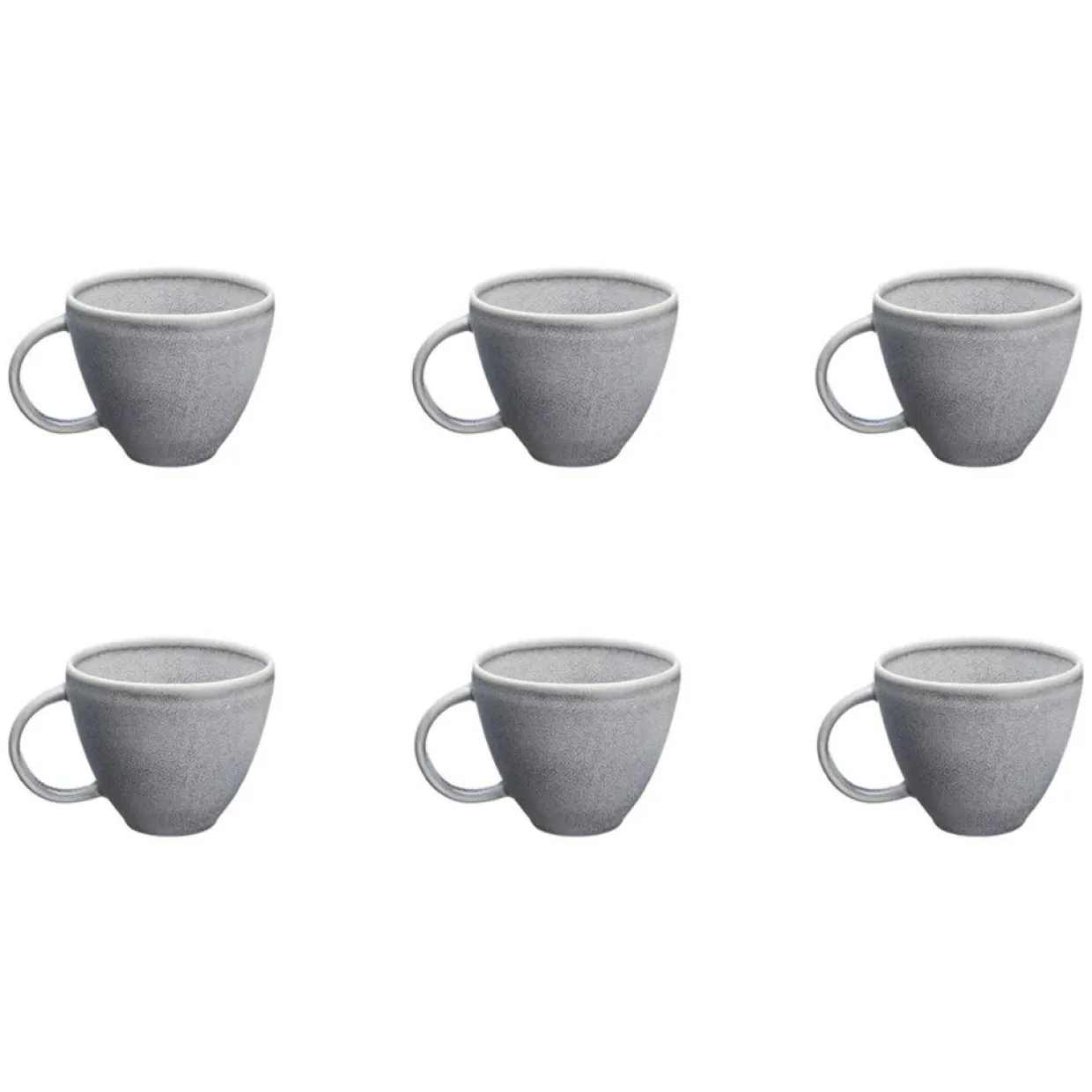 Bjorn Mugs, Tasses^6 Mugs en Grès Stone gris clair - 25 cl