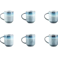 6 Mugs Genesis bleus - 40 cl-Bjorn Sale