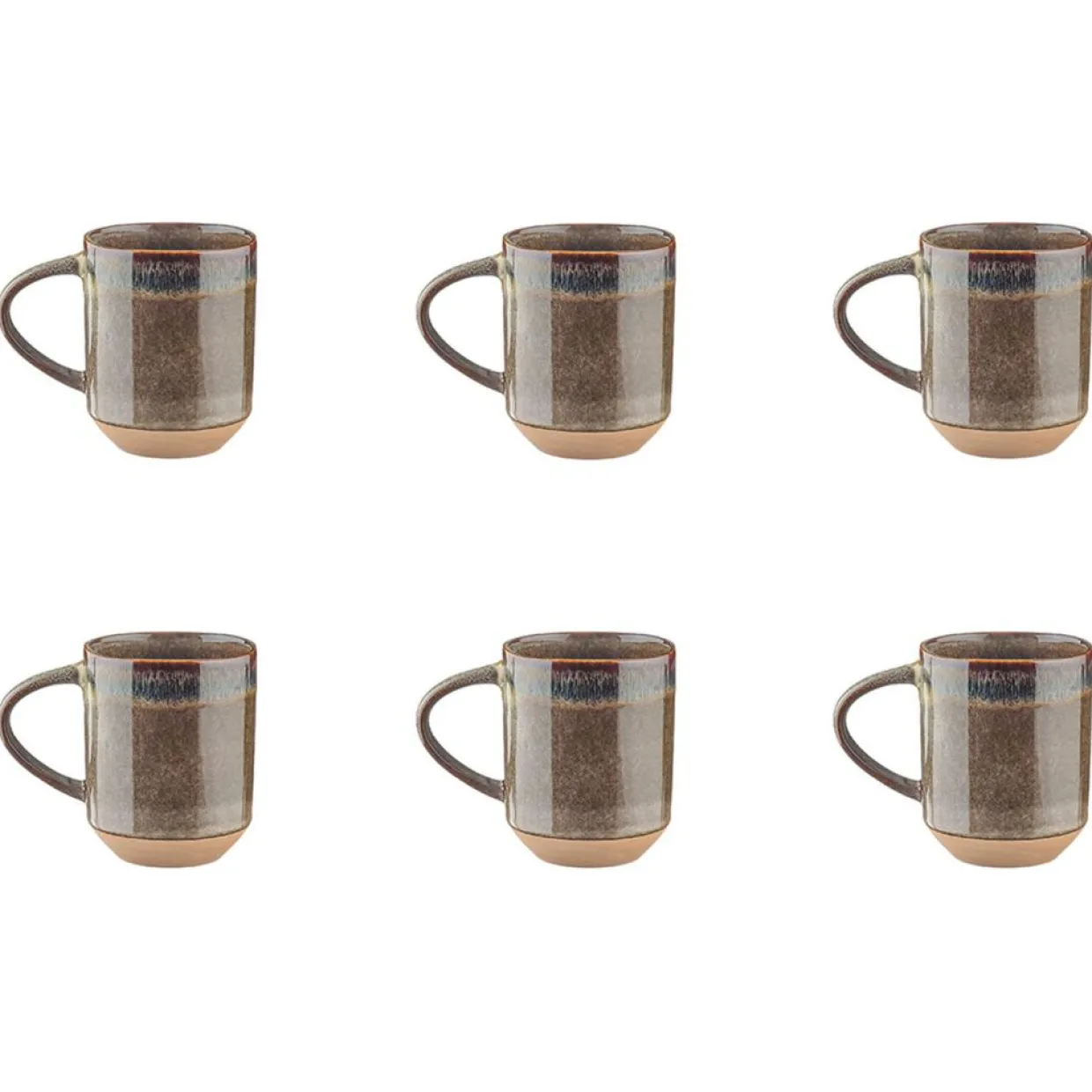 Bjorn Mugs, Tasses^4 Mugs Genesis marron volcanique - 40 cl