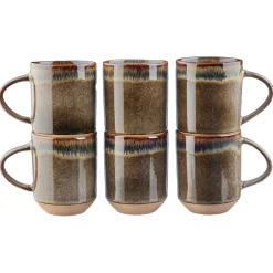 Bjorn Mugs, Tasses^4 Mugs Genesis marron volcanique - 40 cl