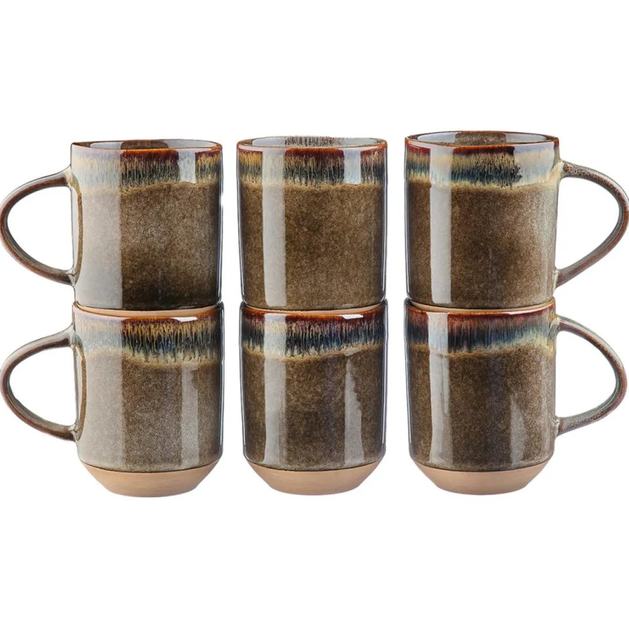 Bjorn Mugs, Tasses^4 Mugs Genesis marron volcanique - 40 cl