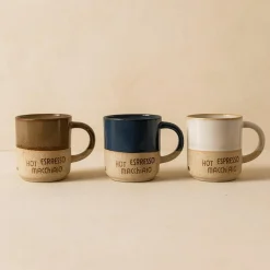 Novastyl Mugs, Tasses^6 Mugs Macchiato 20ClEn Autres Céramiques 3Couleurs Assorties