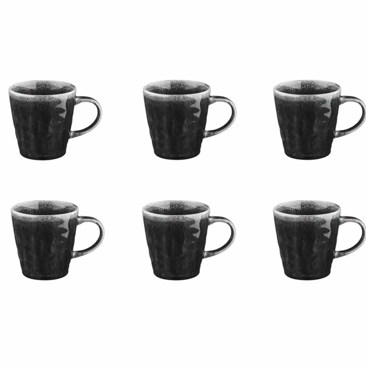 6 Mugs Moon noirs - 40 cl-Bjorn Sale