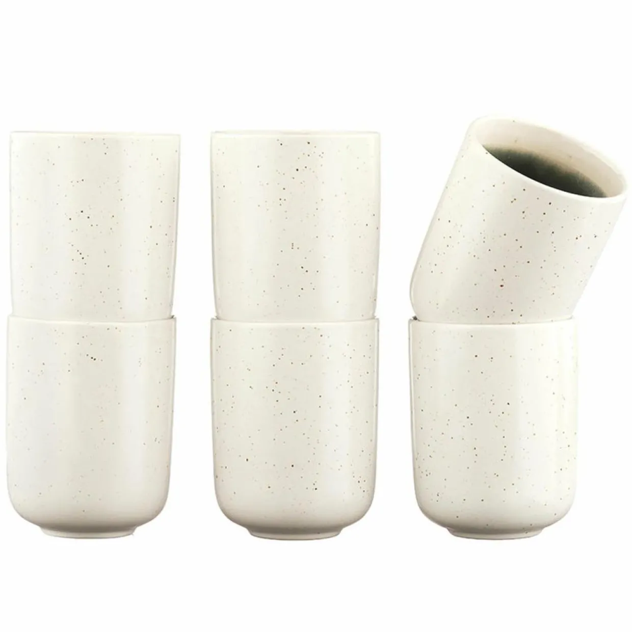 Bjorn Mugs, Tasses^6 Mugs Oxygen gris/vert bouteille/beige - 30 cl