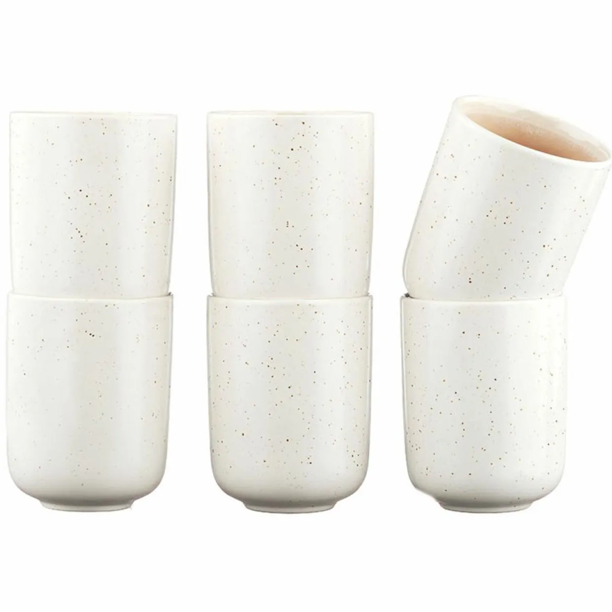 6 Mugs Oxygen rose poudre/beige - 30 cl-Bjorn Online