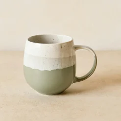 Novastyl Mugs, Tasses^6 Mugs Riga VertAmande 44Cl En Grès